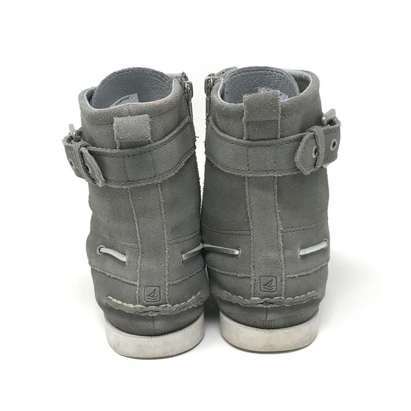 Sperry Starpoint Gray Leather Lace Boots 5.5 - Picture 5 of 8